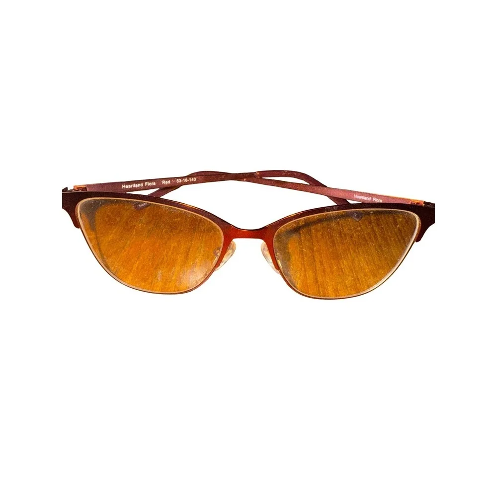 Office Designer Flirty Heartland Flora Red Eyeglasses FRAMES ONLY  Spectacles‎